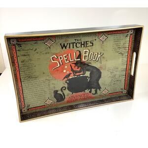 Lori Siebert Creative Co-op The Witches’ Spell Book Tray/Platter 18”W Halloween